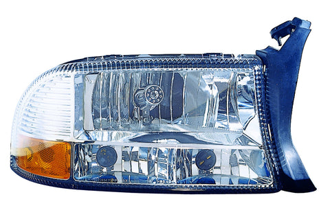 Dodge Dakota Pickup 97-04 / Durango 97-03 Headlight With P / S / Signal Marker Light Diamond ONE Set Chrome - ackauto
