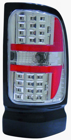 Dodge RAM Pickup 94-02 Tail Light LED Chrome - ackauto