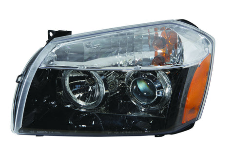 Dodge Magnum 05-07 Headlight Assembly Projector Halogen Type without LED Black Set - ackauto
