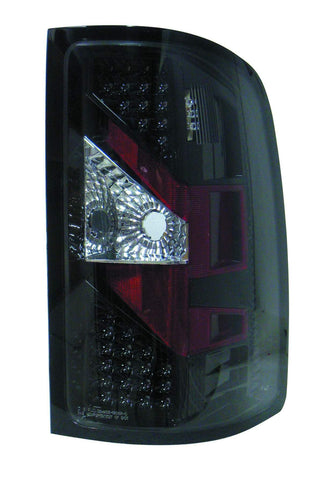 GMC Sierra 07-09 Tail Light Assembly LED Black - ackauto